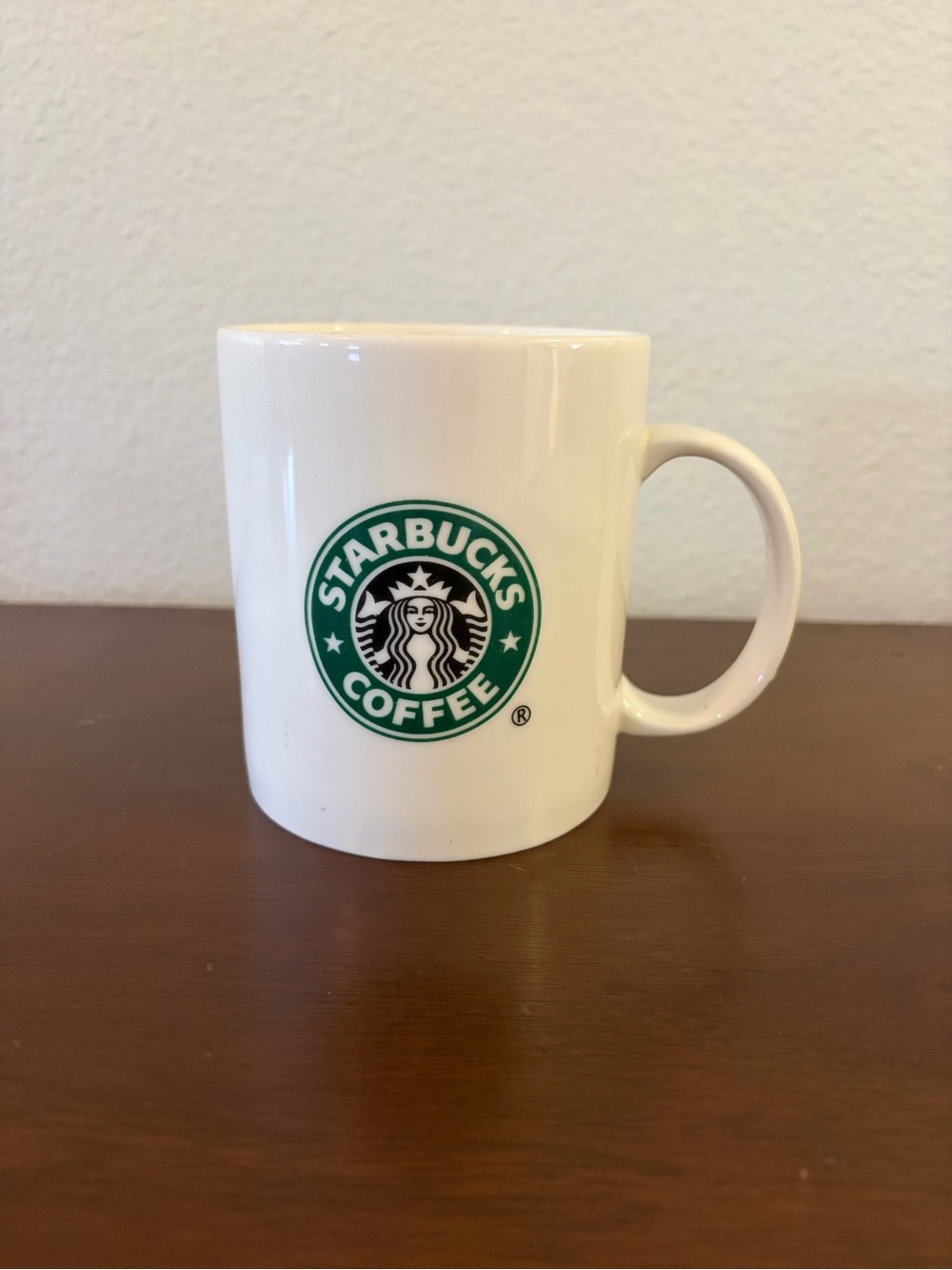 Y2K Starbucks White Mug with Green Siren Emblem